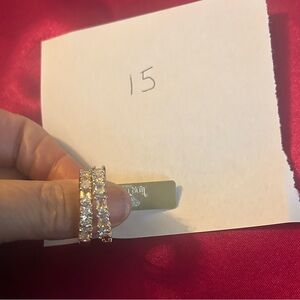 18 K Gold Layered Hoop Earrings with Cubit Zirconia.